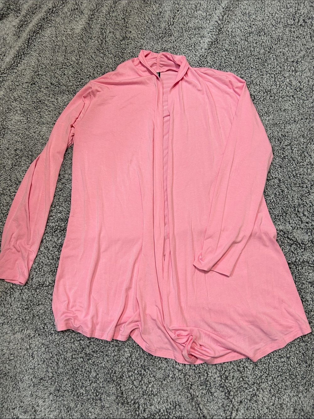 Lightweight Pink Open-Front Women's Top